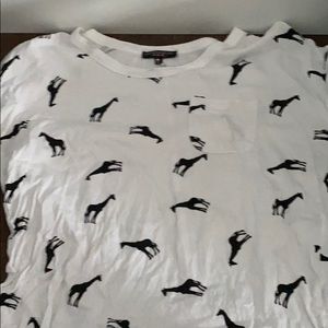 Giraffe print shirt